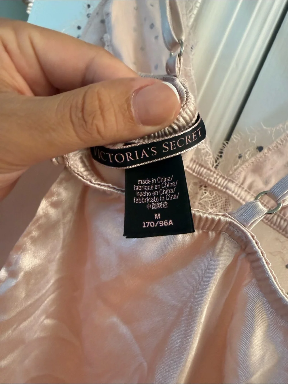 Victoria's Secret Sheer Lace Chemise & Shorts Set - Light Pink